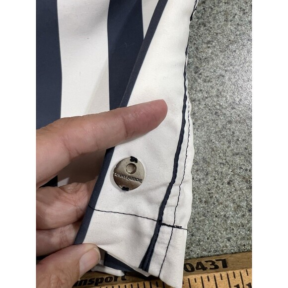 Sunny Patoche Men Swim Shorts Lined Pockets Blue White Striped Size Large - Picture 9 of 13